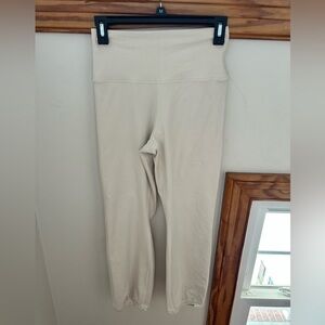 aerie High-Waist Cream Leggings